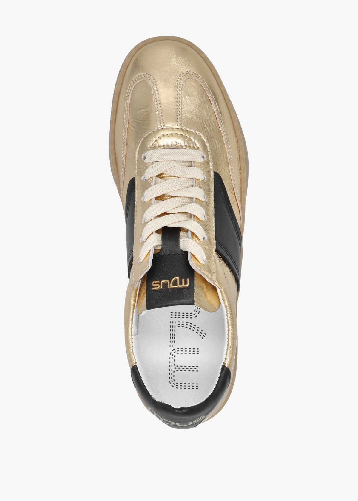 Flash Gold Metallic Leather Trainers