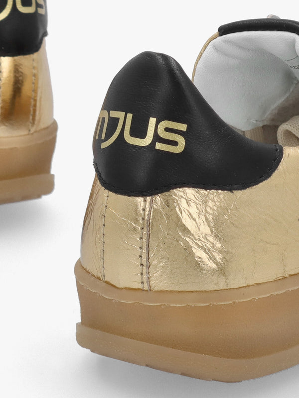 Flash Gold Metallic Leather Trainers