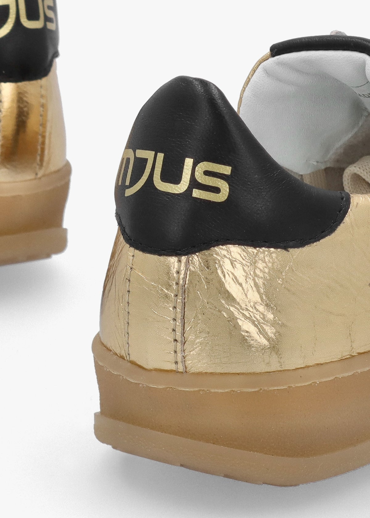 Flash Gold Metallic Leather Trainers
