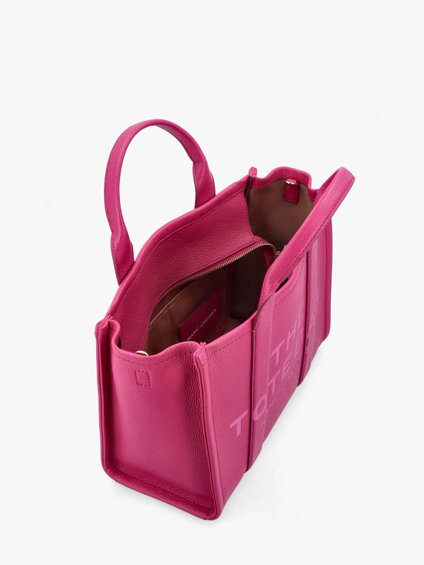 The Leather Medium Lipstick Pink Tote Bag