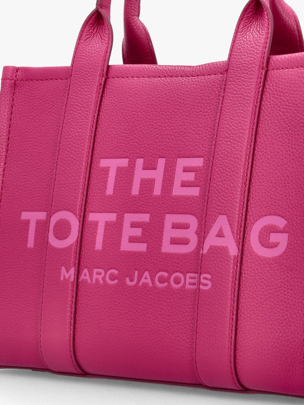 The Leather Medium Lipstick Pink Tote Bag