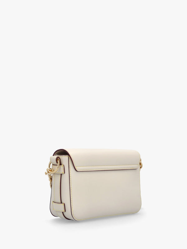 Logo Eyelet Avorio Shoulder Bag