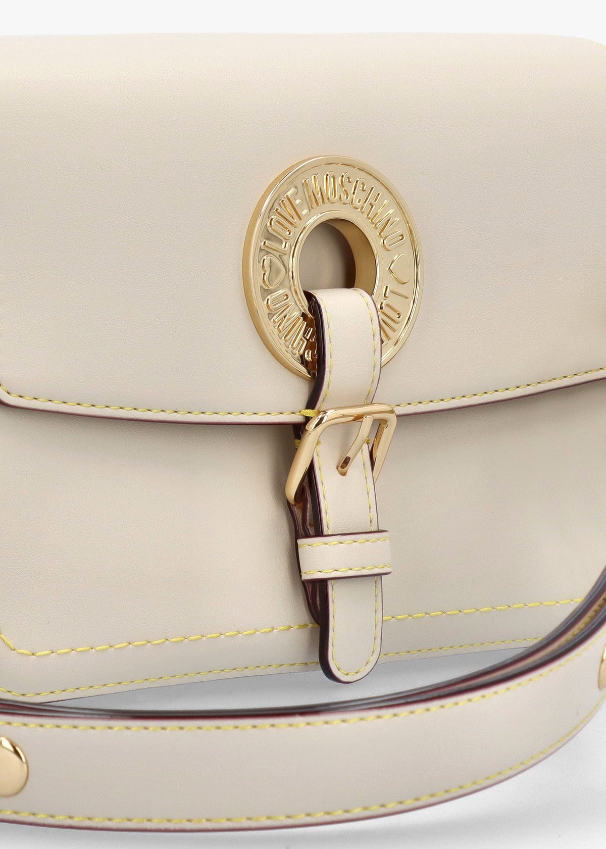 Logo Eyelet Avorio Shoulder Bag