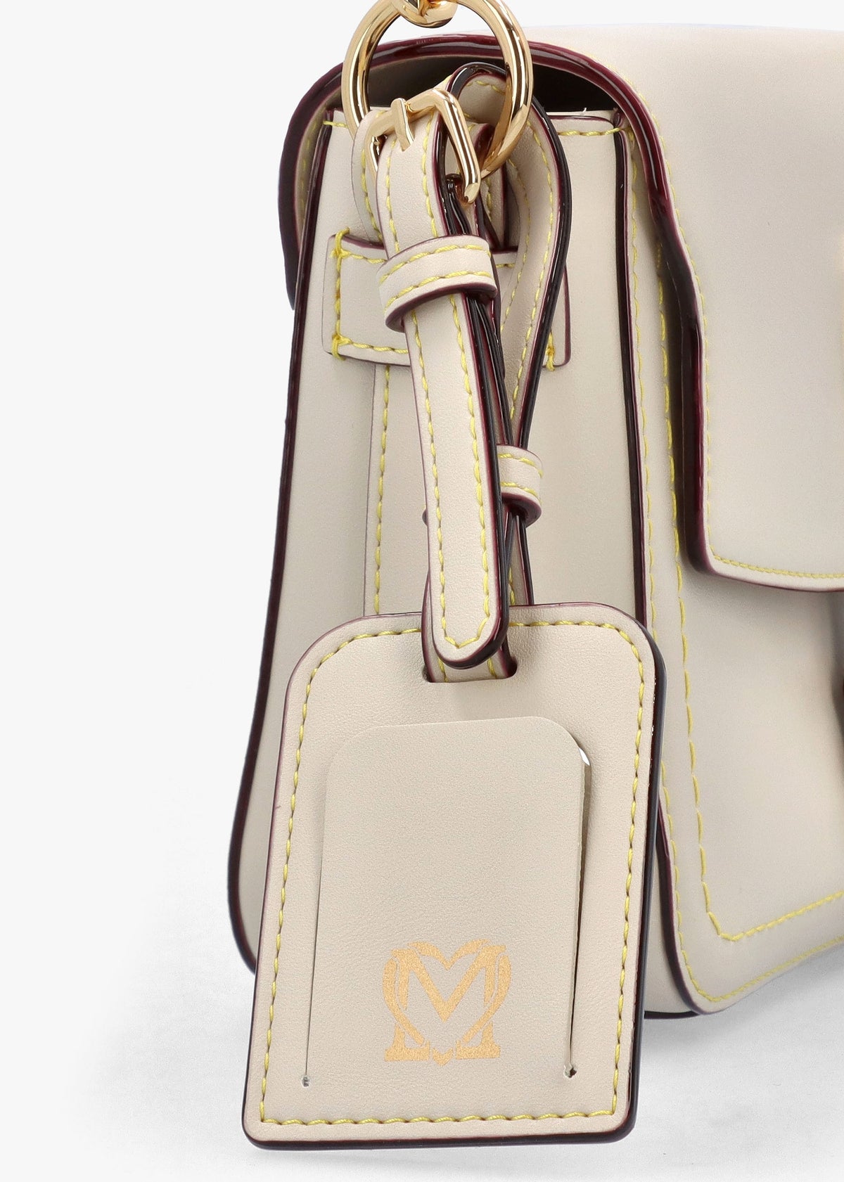 Logo Eyelet Avorio Shoulder Bag