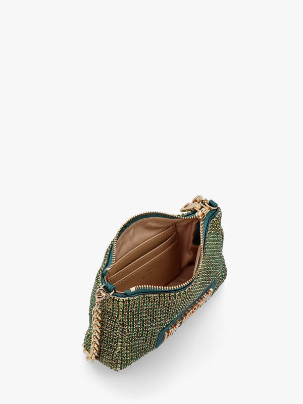 Bling Bling Emerald Green Chain Handle Shoulder Bag