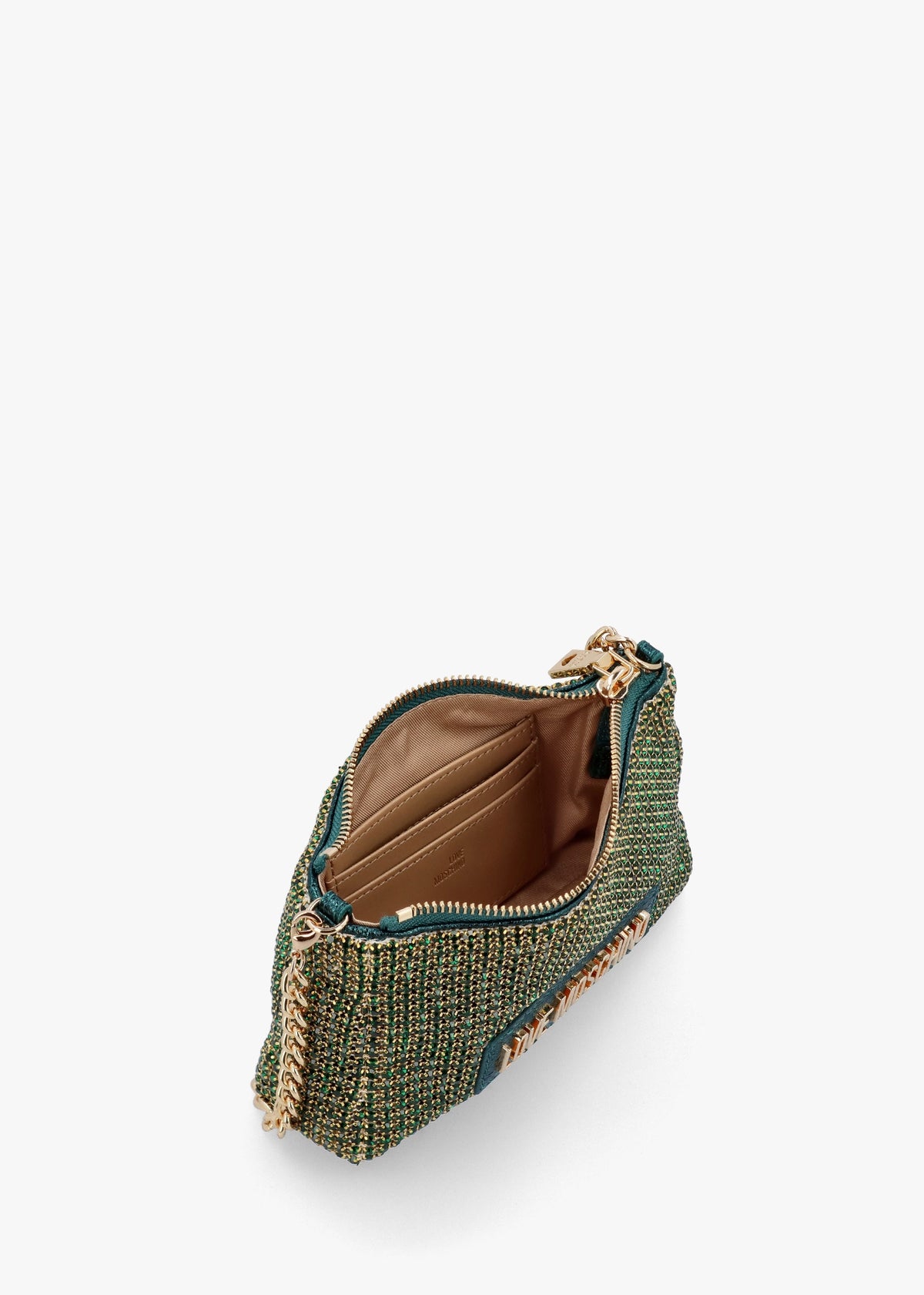 Bling Bling Emerald Green Chain Handle Shoulder Bag