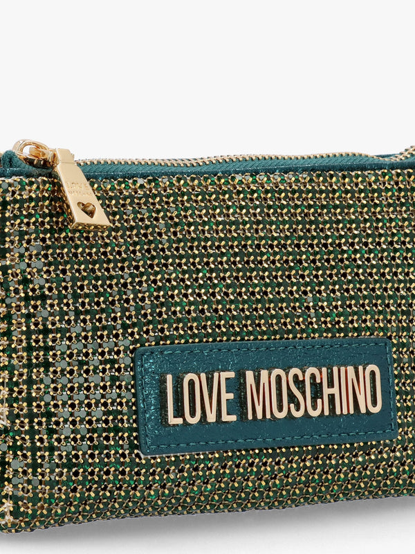Bling Bling Emerald Green Chain Handle Shoulder Bag