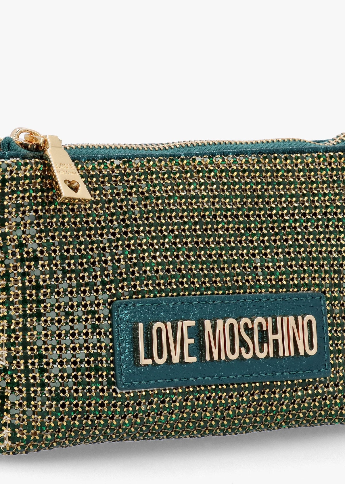 Bling Bling Emerald Green Chain Handle Shoulder Bag