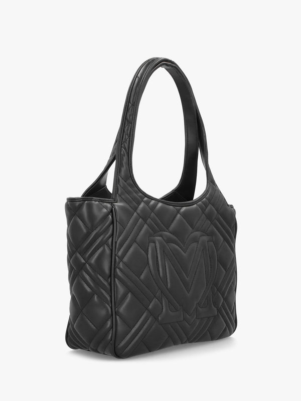 Quilted Nero Tote Bag
