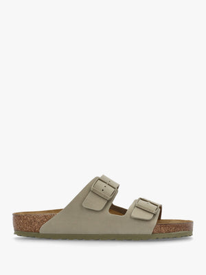 Men's Arizona Birko-Flor Faded Khaki Two Bar Mules