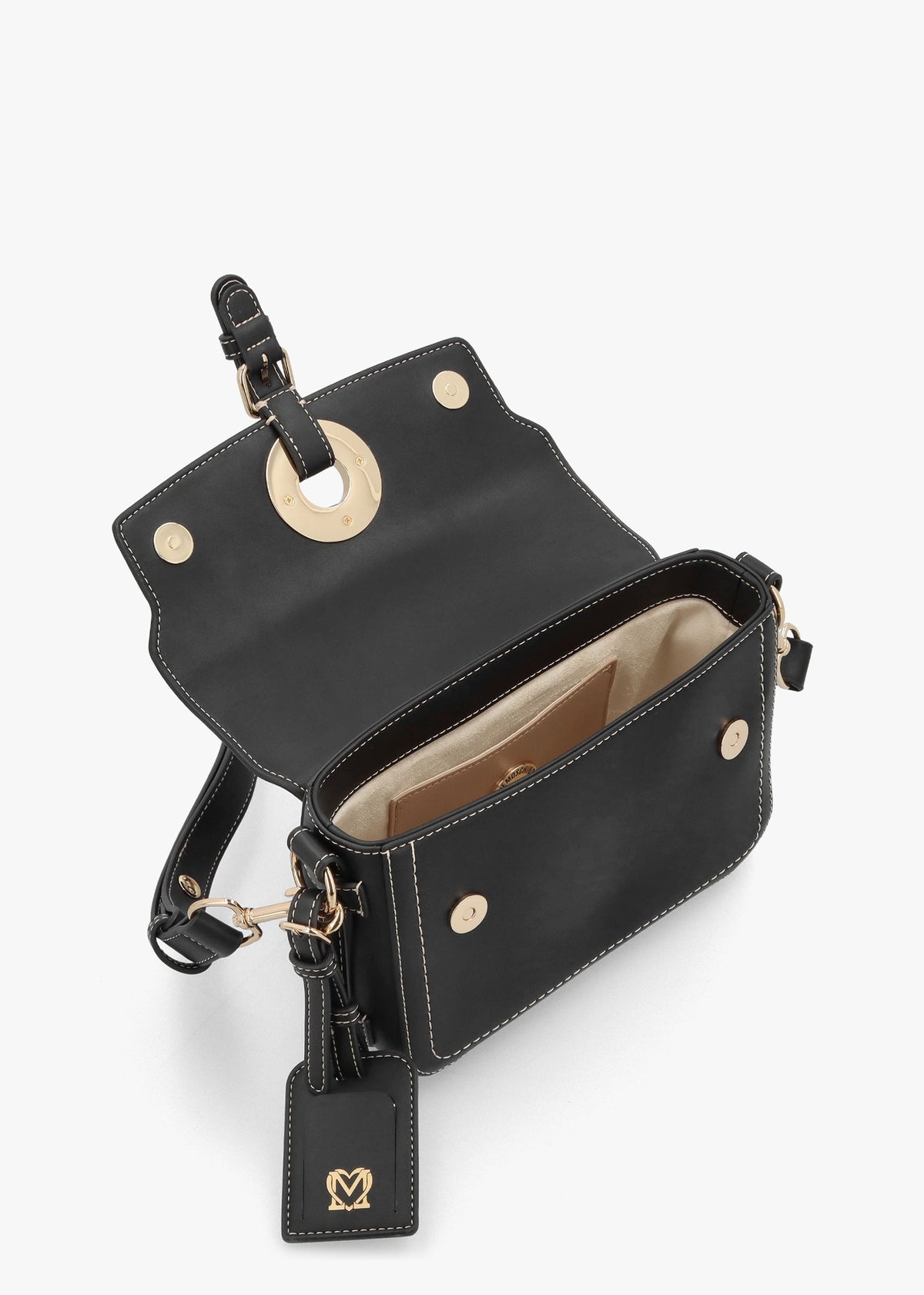 Logo Eyelet Nero Shoulder Bag