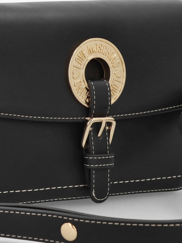 Logo Eyelet Nero Shoulder Bag