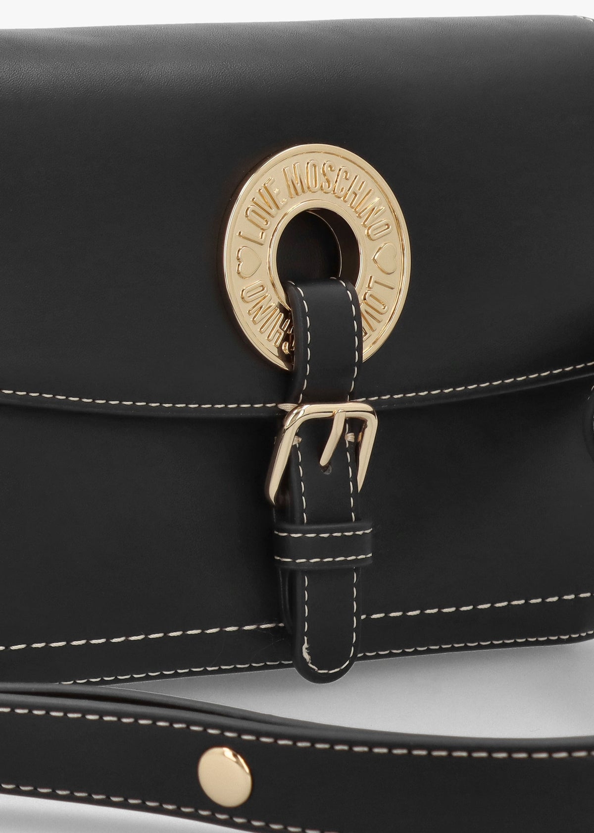 Logo Eyelet Nero Shoulder Bag