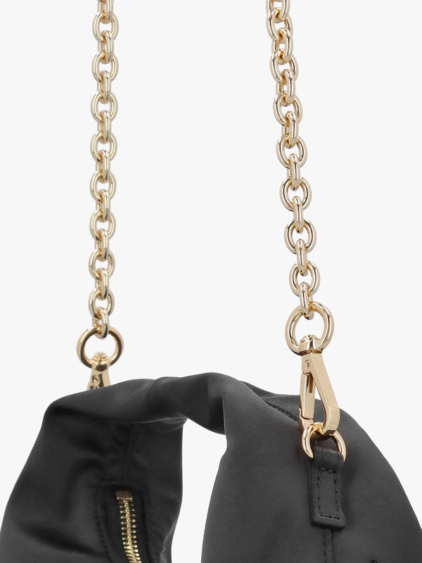 Majestic Black Rhinestone Hobo Bag
