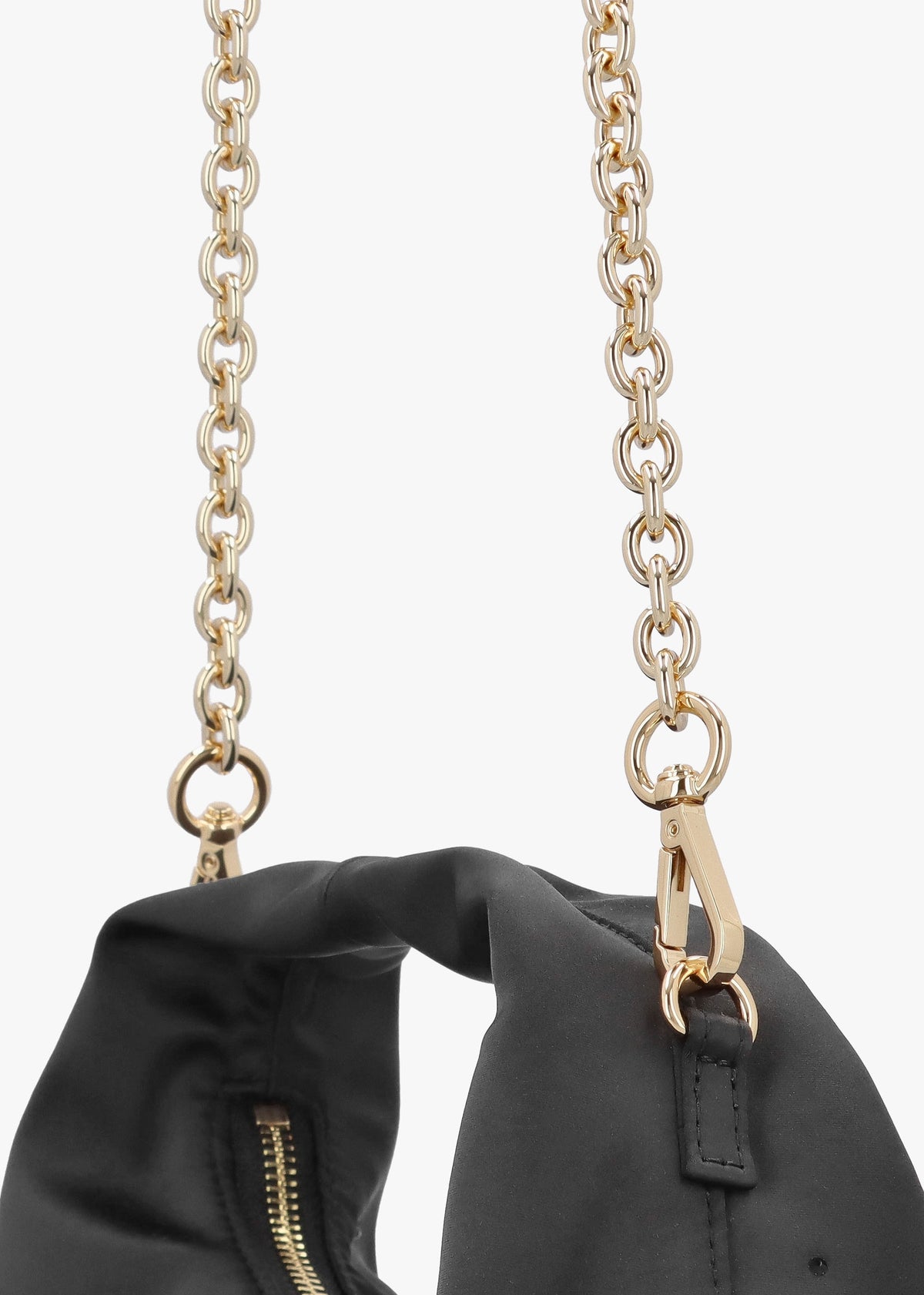 Majestic Black Rhinestone Hobo Bag