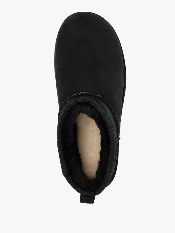 Classic Ultra Mini Black Twinface Boots