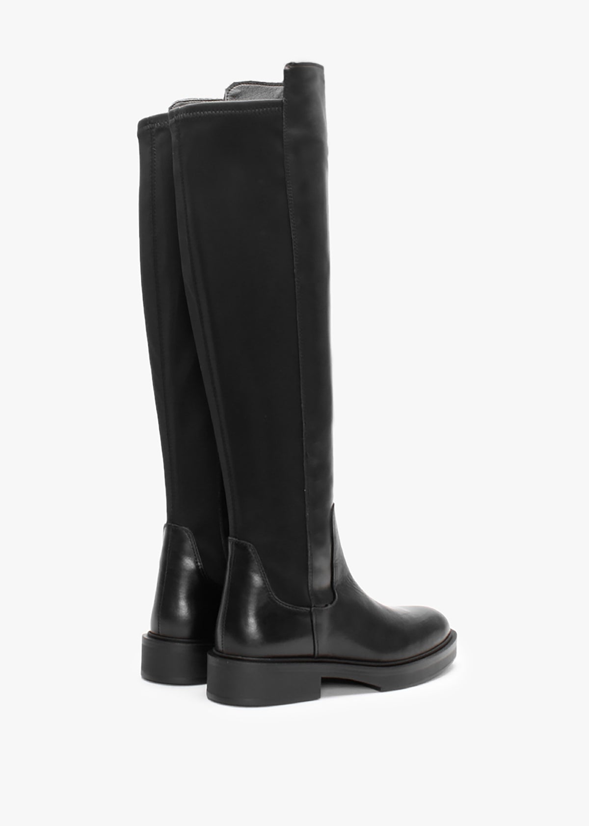 Comice Black Leather Over The Knee Boots