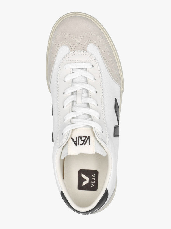 Volley White Black Canvas Trainers