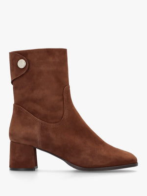 Payton Tan Suede Block Heel Ankle Boots