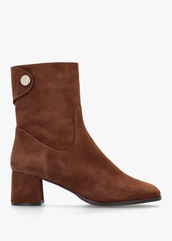 Payton Tan Suede Block Heel Ankle Boots