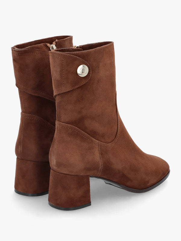 Payton Tan Suede Block Heel Ankle Boots
