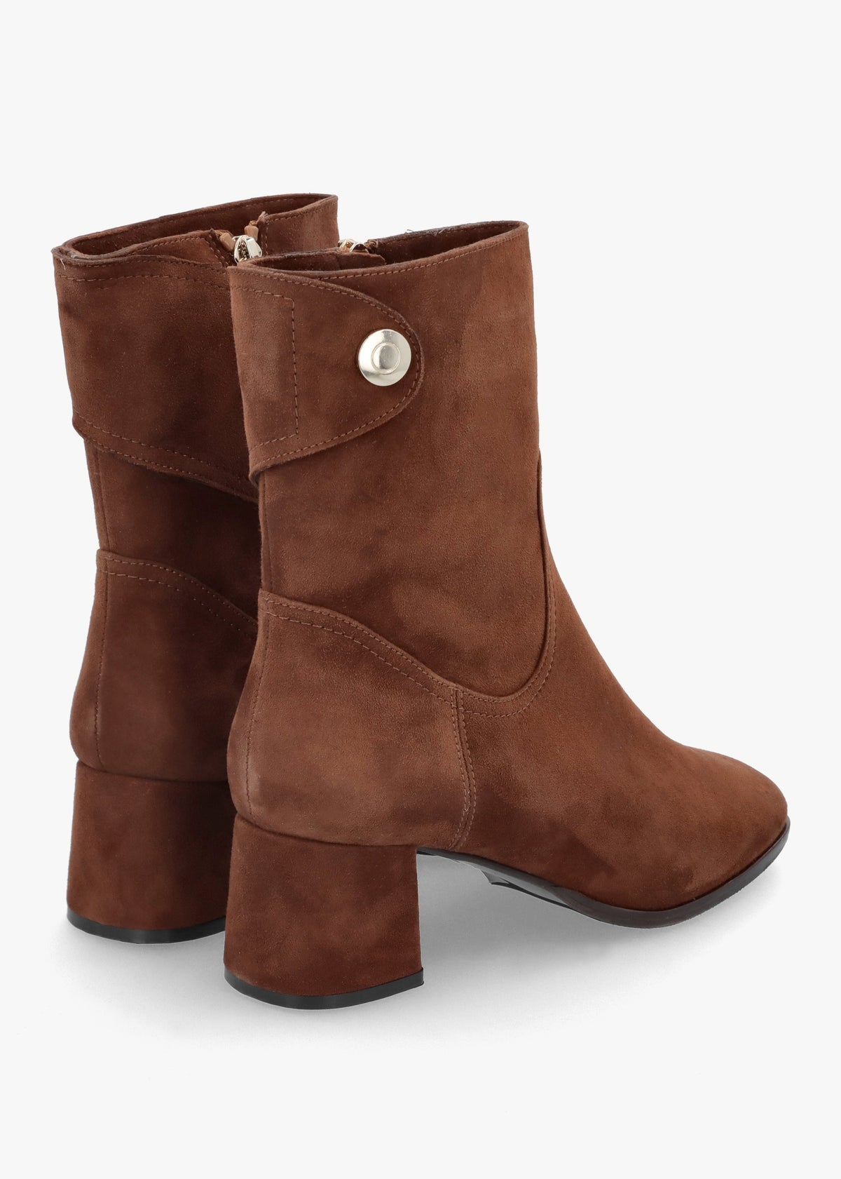 Payton Tan Suede Block Heel Ankle Boots