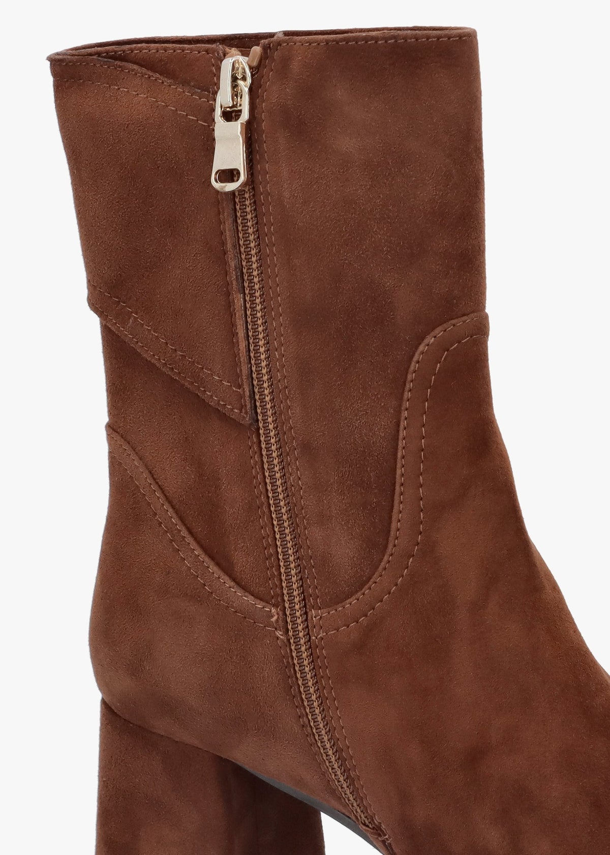 Payton Tan Suede Block Heel Ankle Boots
