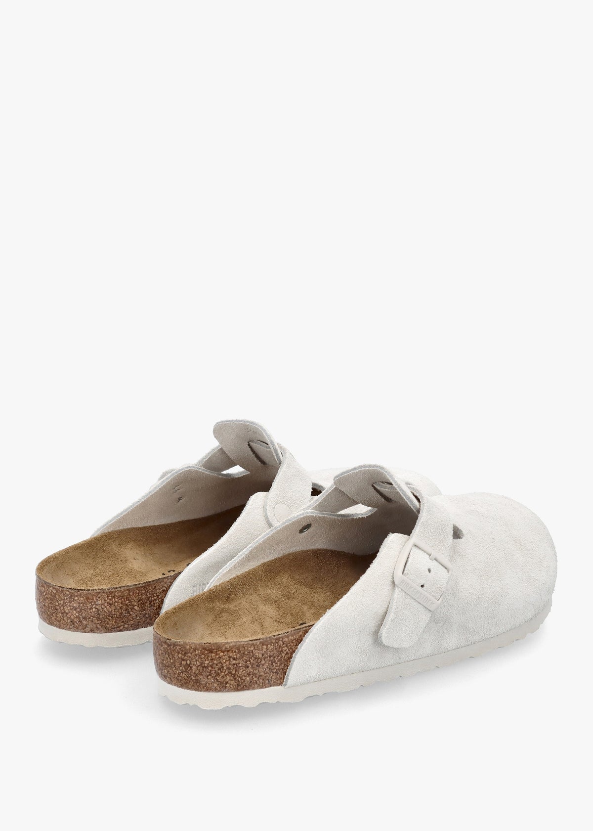 Men's Boston Modern Antique White Suede Clogs