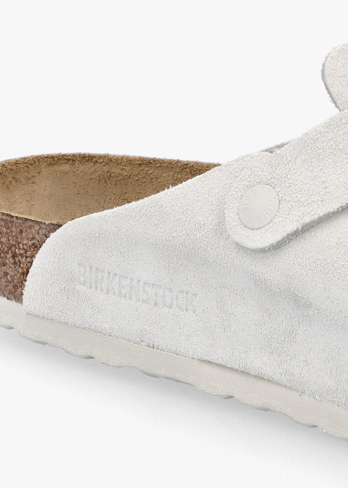 Men's Boston Modern Antique White Suede Clogs