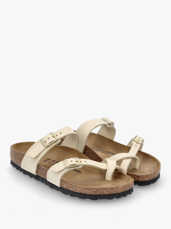 Mayari Ecru Nubuck Leather Sandals