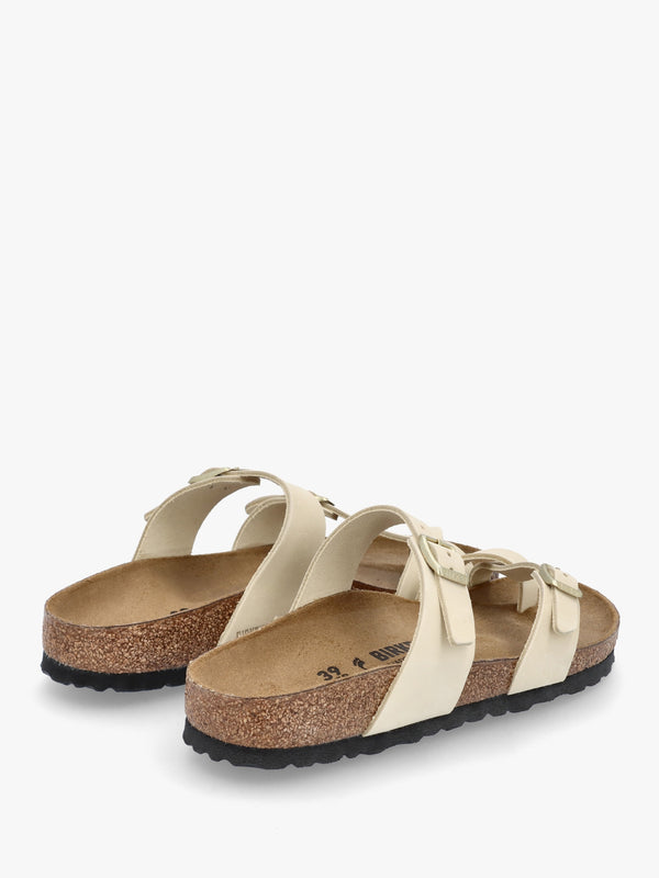 Mayari Ecru Nubuck Leather Sandals