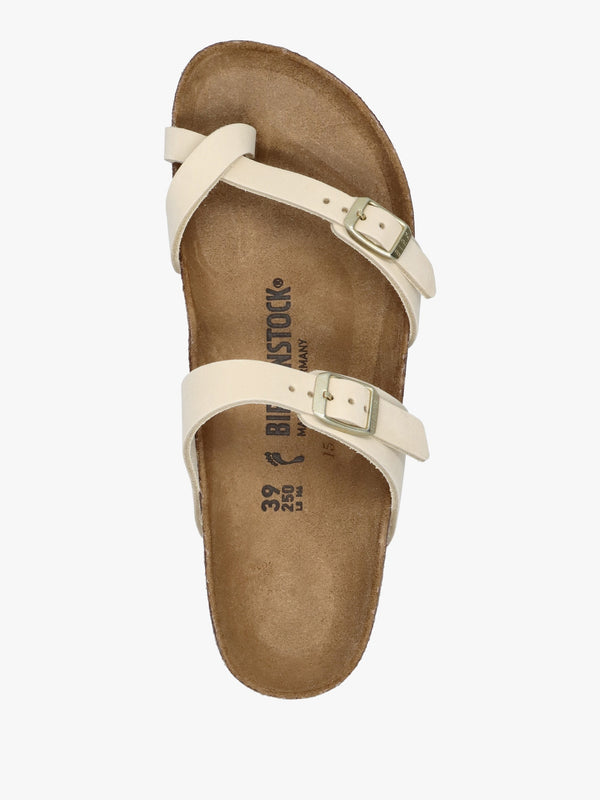Mayari Ecru Nubuck Leather Sandals