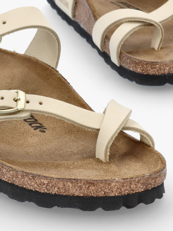 Mayari Ecru Nubuck Leather Sandals