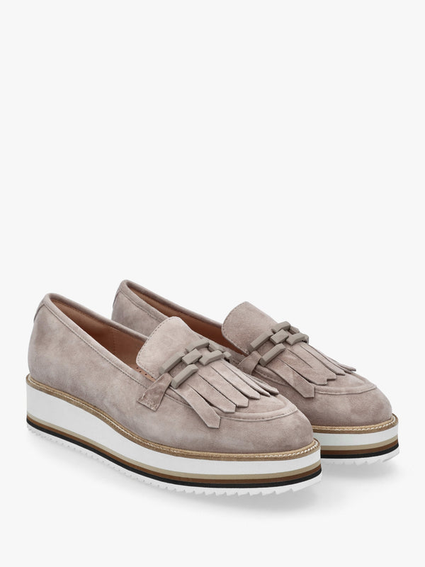 Fernnanda Taupe Suede Loafers