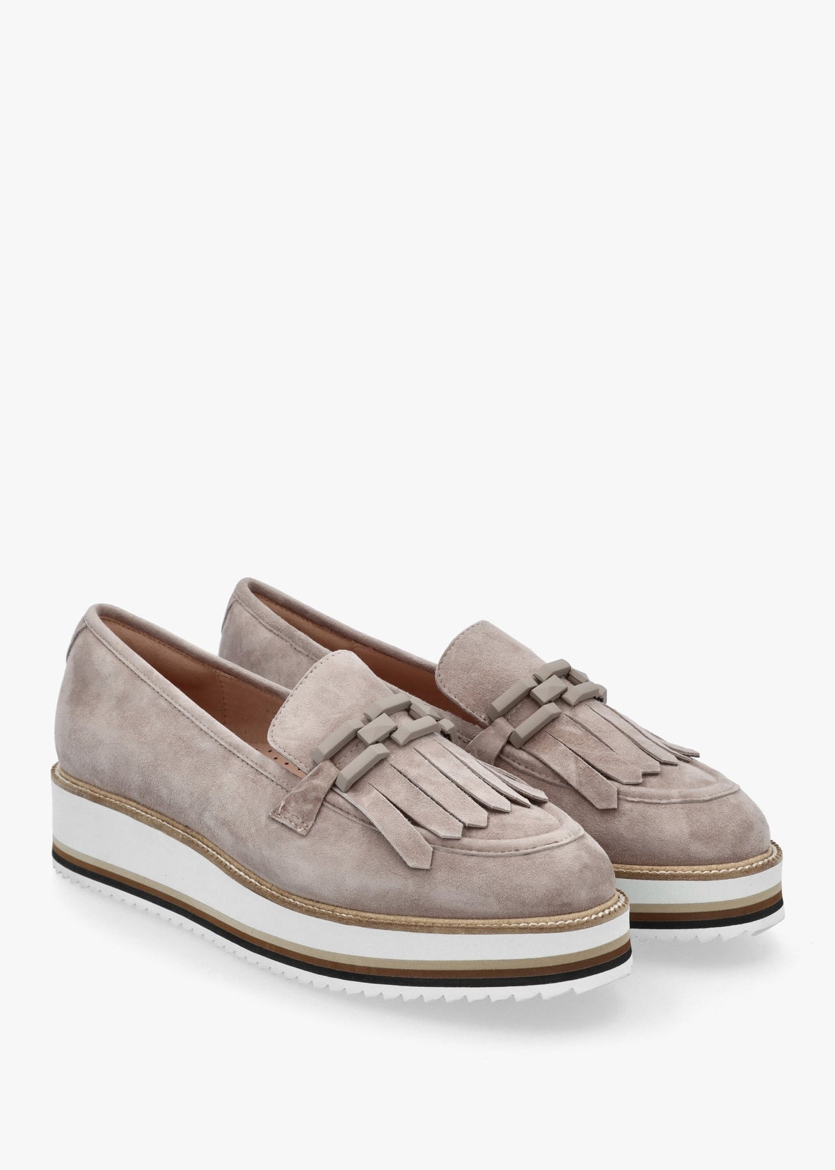 Fernnanda Taupe Suede Loafers