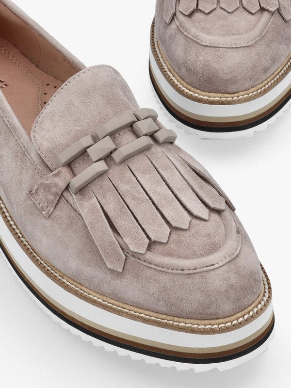 Fernnanda Taupe Suede Loafers