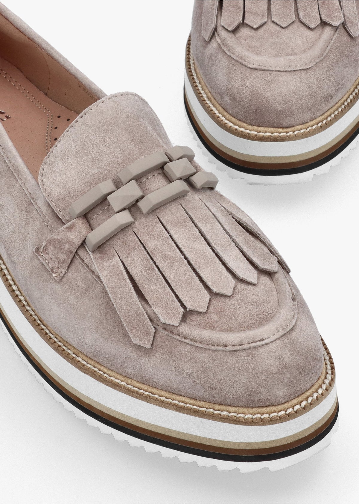 Fernnanda Taupe Suede Loafers