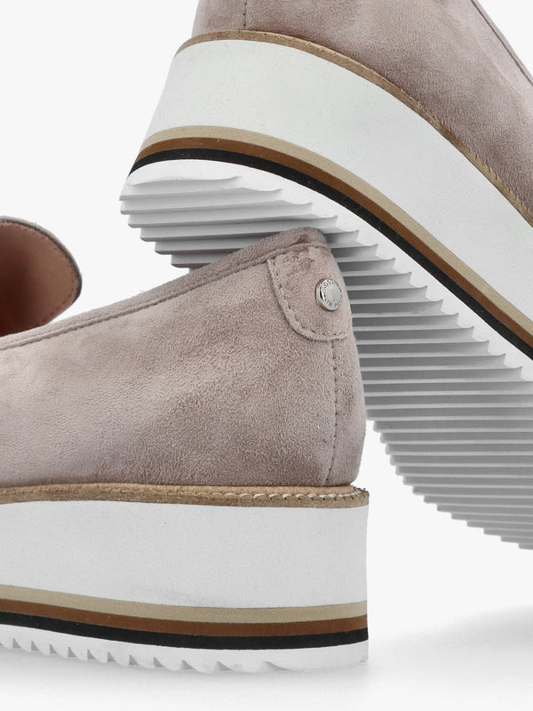 Fernnanda Taupe Suede Loafers