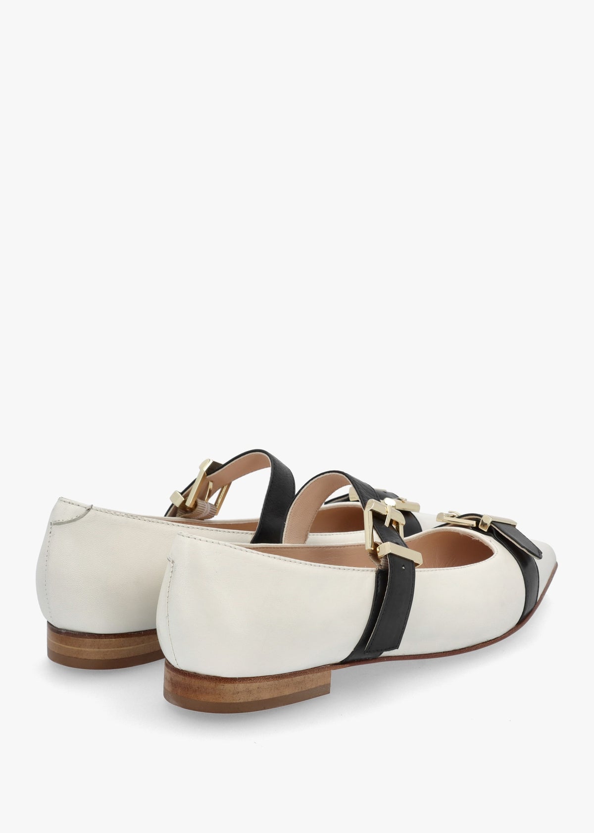 Nancy White Leather Pointed Toe Pumps