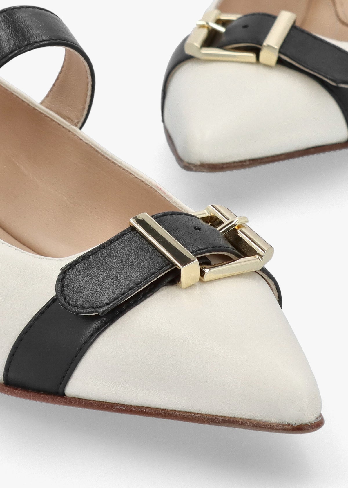 Nancy White Leather Pointed Toe Pumps