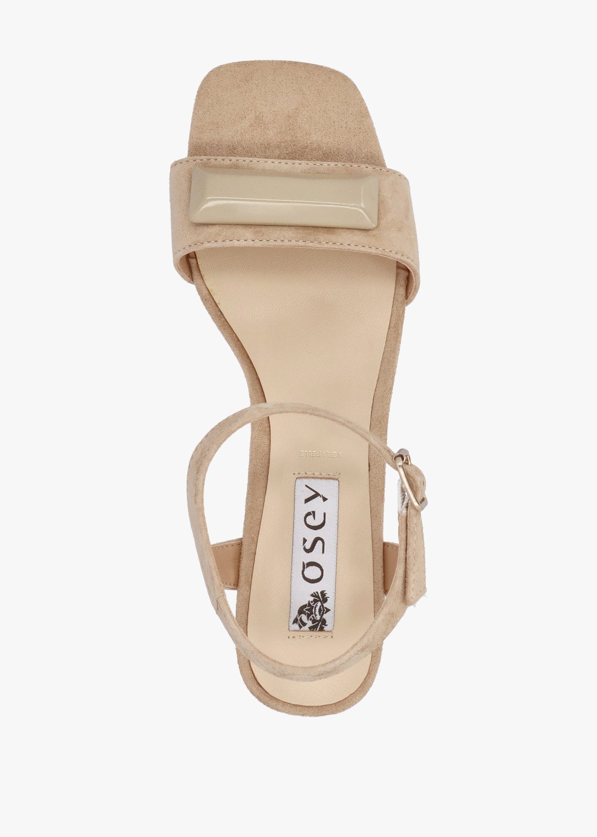 Villa Surry Beige Suede Block Heel Sandals