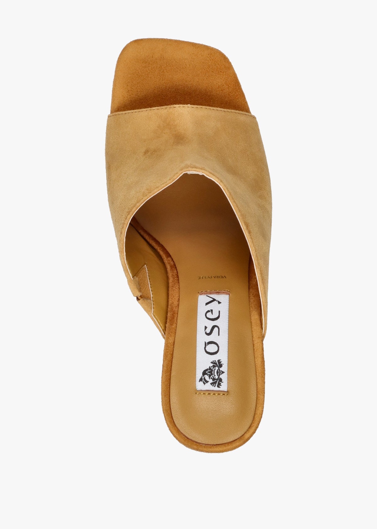 Villa Loki Mustard Suede Block Heel Mules