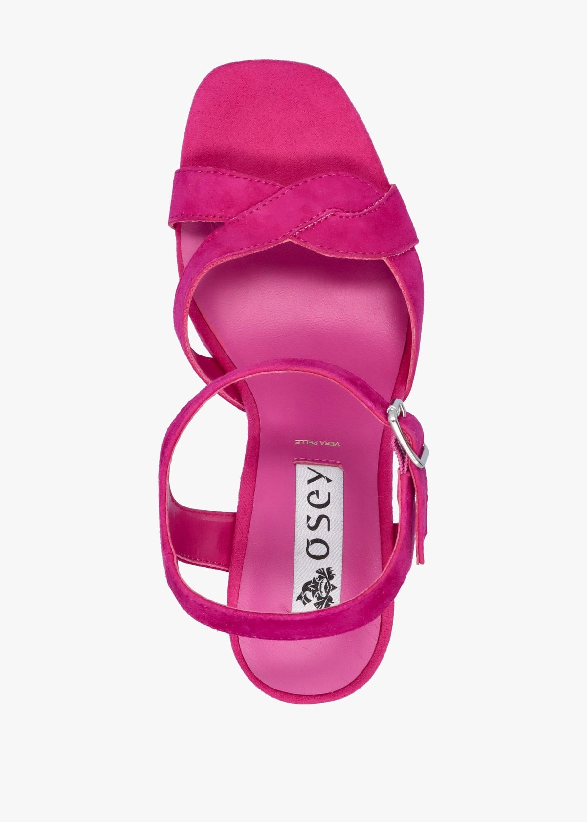 Villa Funsi Fuchsia Suede Block Heel Platform Sandals