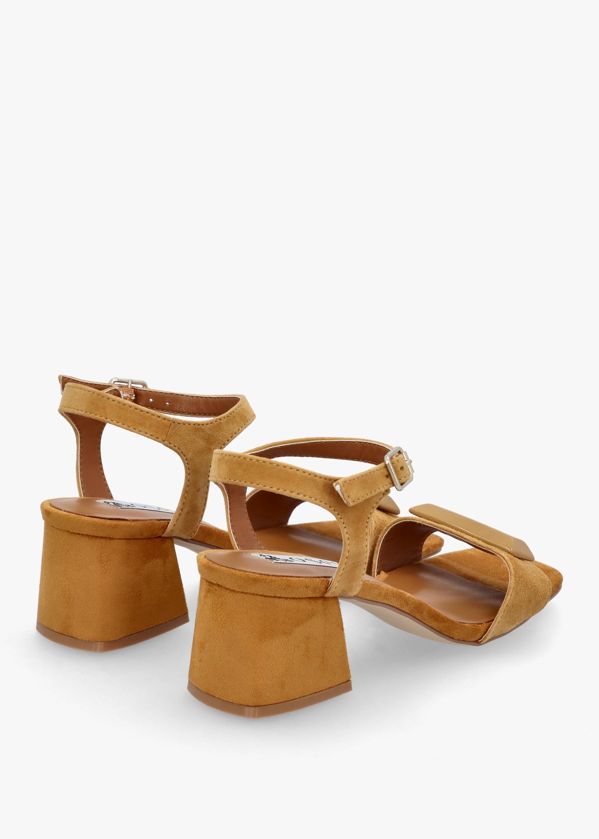 Villa Surry Mustard Suede Block Heel Sandals
