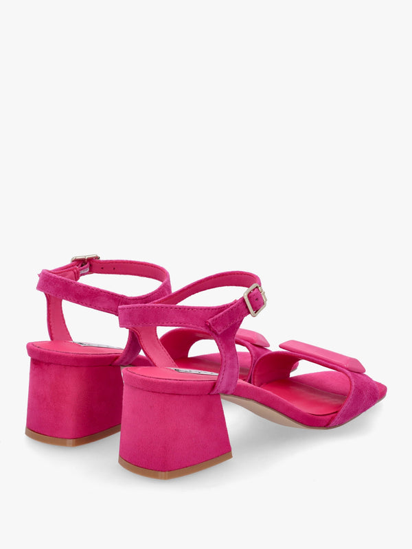 Villa Surry Fuchsia Suede Block Heel Sandals