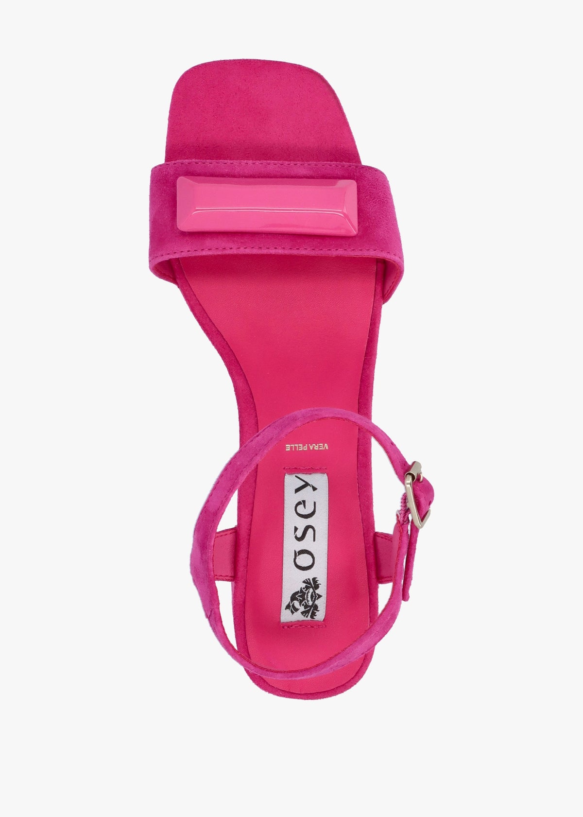 Villa Surry Fuchsia Suede Block Heel Sandals
