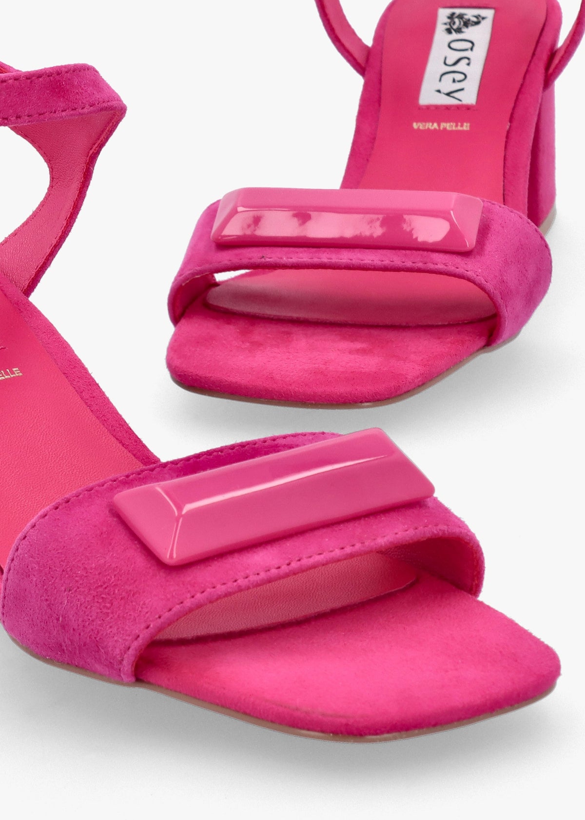 Villa Surry Fuchsia Suede Block Heel Sandals