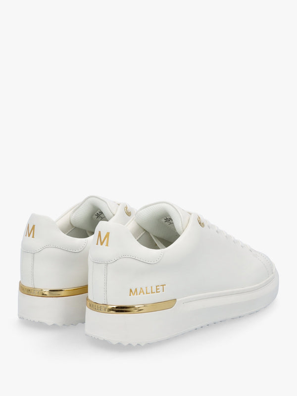 Men’s GRFTR Lite White & Gold Leather Trainers