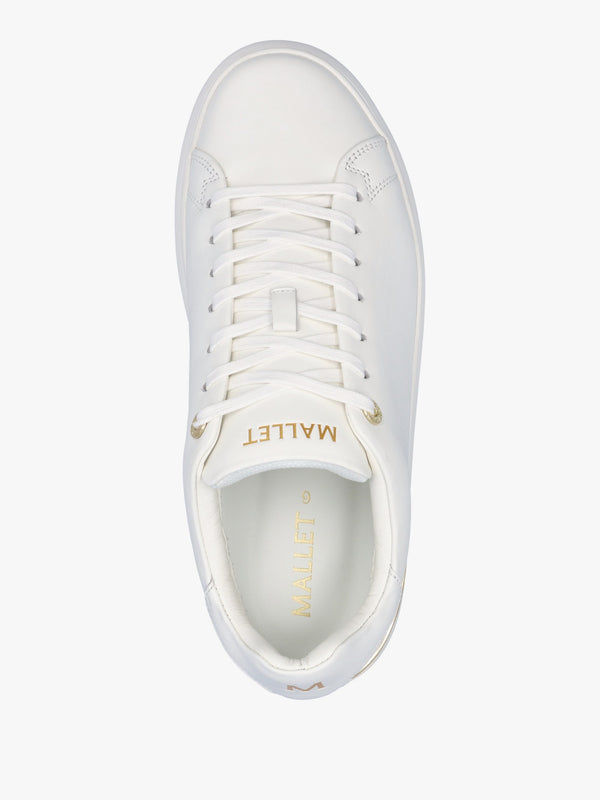 Men’s GRFTR Lite White & Gold Leather Trainers