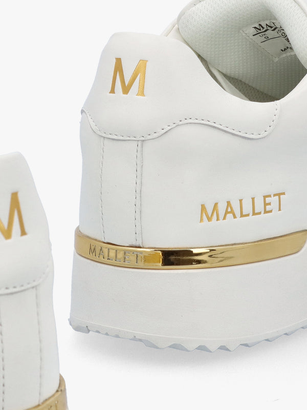 Men’s GRFTR Lite White & Gold Leather Trainers